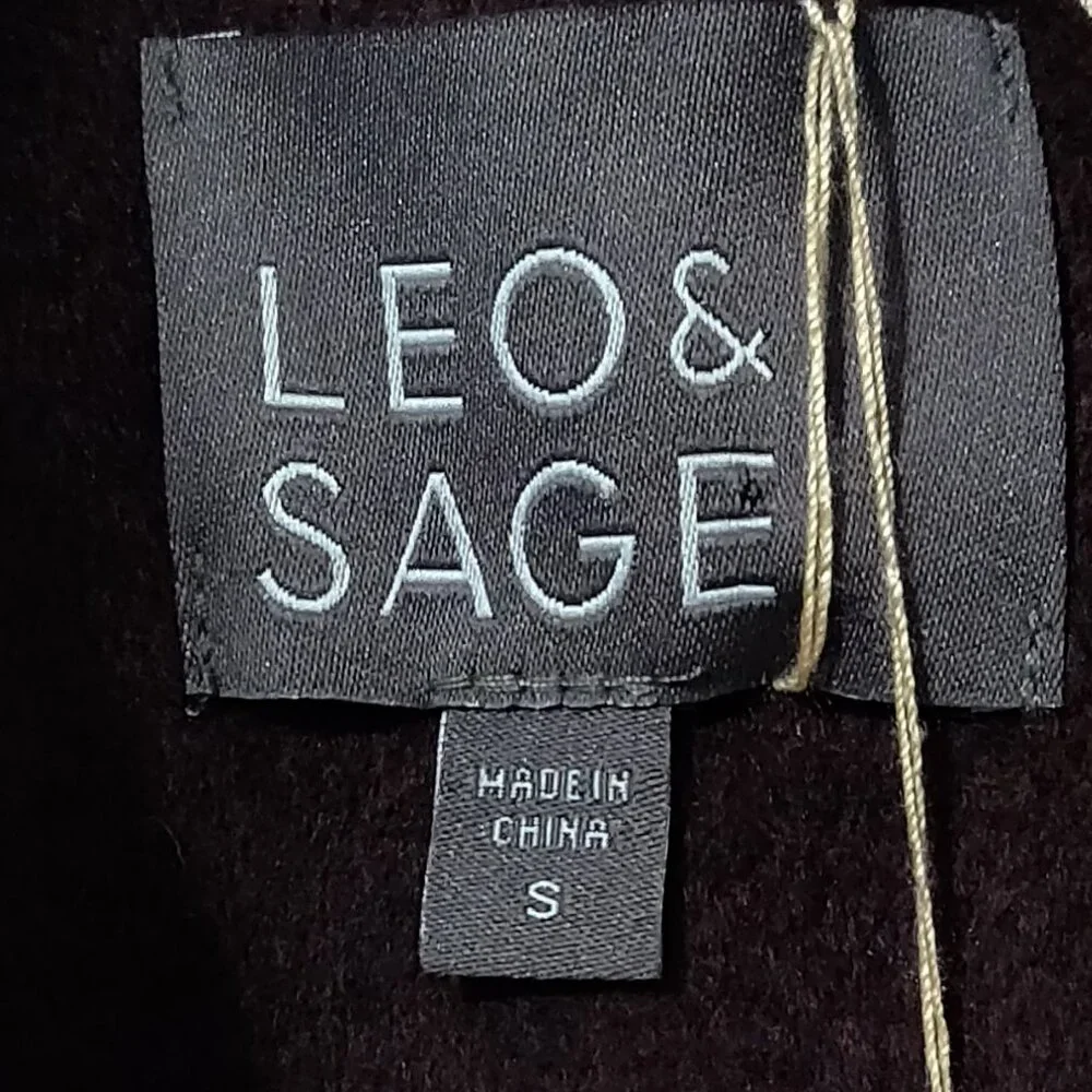 Leo & Sage Wool Blend Moto Jacket NEW WITH TAGS SIZE SMALL - Picture 7 of 8